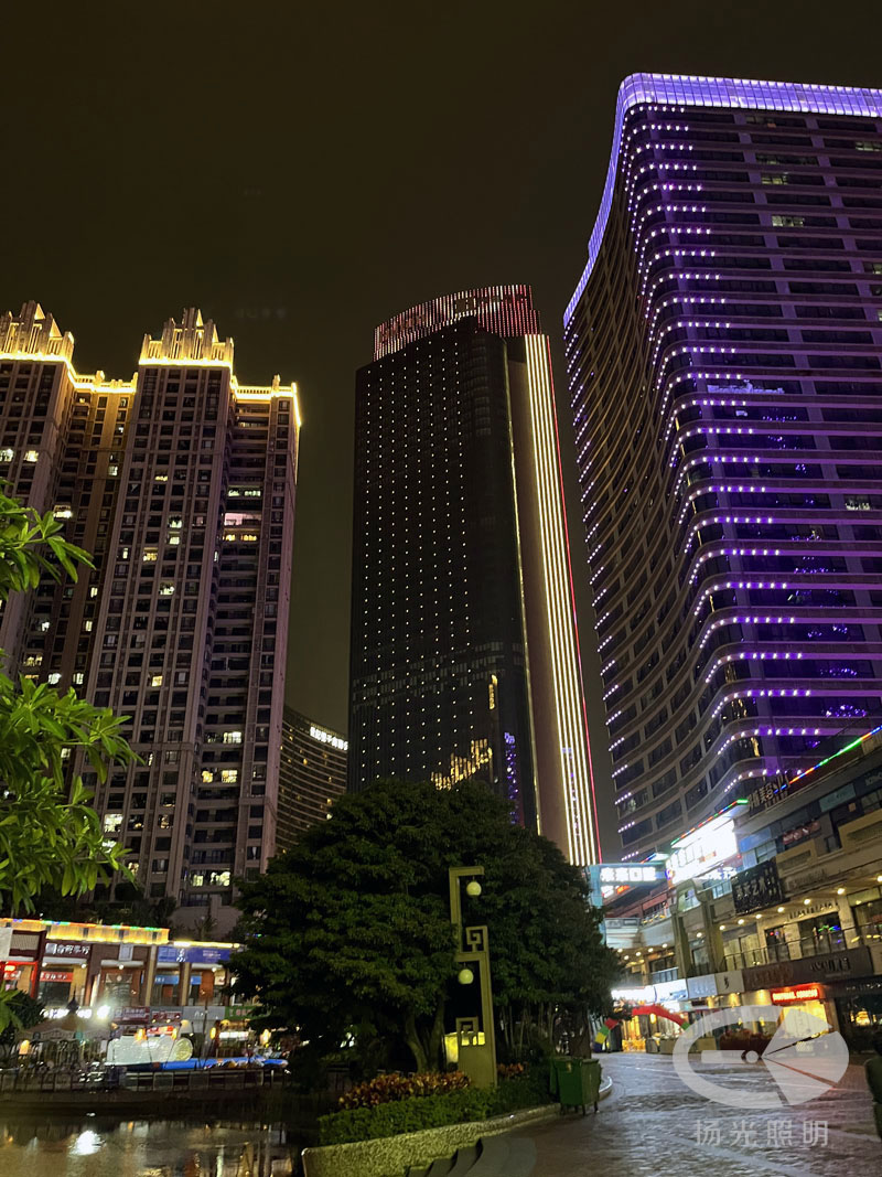 酒店夜景亮化工程立面圖