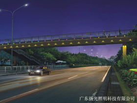 東莞長(zhǎng)塘路人行天橋夜景照明